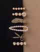 Набір шпильок Fashion Jewerly для волосся 6 ШТ для дівчаток на танці та конкурси, в школу зі стразами та перлинами, золотистий колір (SVS) - зображення 7