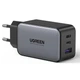 Швидкий зарядний пристрій Ugreen GaN Fast Charger 65W 2 Type-C + USB Type A PD 3.0 QC4.0 10335 black - зображення 1