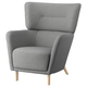 Крісло OSKARSHAMN IKEA 205.236.11 сіро-бежевий - зображення 1