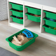 Стелаж з 9-контейнерами TROFAST 99x44x56 см IKEA 693.315.64 білий/зелений - зображення 2