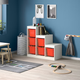 Стелаж TROFAST з контейнерами 99x44x94 cm IKEA 493.355.39 білий/помаранчевий - изображение 3