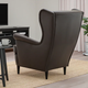 Кресло STRANDMON кожаное IKEA 004.946.38 - изображение 3