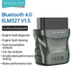 Автомобільний OBD2 діагностичний сканер KUULAA ELM327 V1.5 Bluetooth для Android iOS Windows - зображення 2