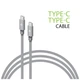 Дата кабель USB-C to USB-C 1.0m CBGNYTT1 60W Grey Intaleo (m512164) - зображення 1