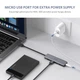 USB-хаб UGREEN CM219 USB 3.0 to 4хUSB 3.0 5Gbps + Micro-USB Power Port Space Gray (50985) - изображение 4