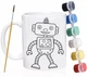 Набор для детского творчества Happy birthday and Robot / розмальовка для дітей / 330 мл біла - зображення 2