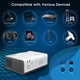 Міні-проектор ENUOSUMA підтримка 1080P, 7500 люмен, WiFi-проектор,РК-відеопроектор Full HD для домашнього кінотеатру,з HDMI, USB-телевізор, AV-інтерфейси та пульт дистанційного керування - зображення 2