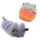 Набор Пенал косметичка детский Pusheen cat 23х11 см Серый и Мягкая игрушка Пушин кэт Кот Яйцо 15х12 см v-12501 - изображение 1