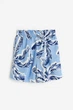 Шорти лляні H&M 270993840_blue S Блакитний/білий - зображення 5