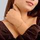 Серебряный браслет с позолотой Minimal ЛК-0336п - изображение 2