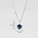 Серебряная подвеска Minimal dark blue 3374р - изображение 6