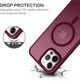Противоударный чехол Space MagSafe iPhone 16 Pro Max (матовый) Wine (38795-42) - изображение 2