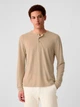 Футболка з довгим рукавом, довга чоловіча GAP Henley M, Wicker (Бежева) 500120059648 - зображення 1