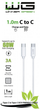 Kabel Winner Group USB Type-C - USB Type-C 1 m White (8591194107627) - obraz 2