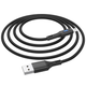 Кабель 1.2м для зарядки телефона планшета MicroUSB Android Hoco U79 120см |2.4A| Черный - изображение 1