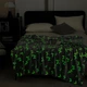 Плед ночник (светится в темноте) из микрофибры Colorful Home Бабочки 150х200 см - изображение 2