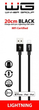 Кабель Winner Group USB Type-A - Lighting 20 см Black (8591194097058) - зображення 2