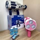 Пистолет мыльных пузырей автоматический Bubble Gun Bazooka генератор мыльных пузырей аккумуляторный бело-розовый - изображение 6