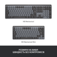 Клавіатура бездротова механічна Logitech MX Mechanical Mini Minimalist Graphite (920-010780) - зображення 4