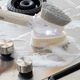 Двостороння щітка з дозатором для миття посуду UKC Dish Wand Scrub Drush 2в1 Сірий - зображення 7
