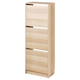 Тумба для обуви BISSA 49x28x135 cm IKEA 105.302.21 дуб - изображение 1