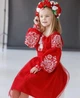 Сукня вишиванка дитяча святкова червона пишна Pyshna 128 - зображення 1