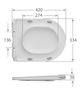 Унітаз-компакт Mixxus BEVEL-0407-T1 (630х350х795mm) система змиву TORNADO 1.0 (MI6690) - изображение 2