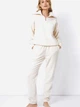 Домашній костюм (кофта + штани) Aruelle Teodora set soft M Білий (5905616140124) - зображення 3
