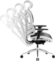 Fotel biurowy ergonomiczny Diablo Chairs V-Commander White-Black (5902560338140) - obraz 5