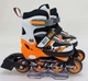 Роликові ковзани дитячі розсувні Best Roller 61720-S розмір 30-33 PU колеса зі світлом переставні Помаранчеві - изображение 3