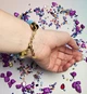 Браслет голубой с мелкими цветочками из японского бисера (00022232) - изображение 3