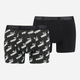 Zestaw majtek męskich typu bokserki 2 szt Puma Men Aop Boxer 2P 93505401 XL Czarny (8720245044967) - obraz 1