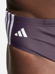 Kąpielówki męskie slipy adidas 3Stripes Trunk IU1877 58 Fioletowe (4067887326827) - obraz 5