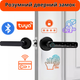 Умный дверной замок с Bluetooth кодовый, с отпечатком пальца и ключ-картой KHS-FT01 ,черный - изображение 1