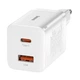 Мережевий зарядний пристрій Baseus 30W Super Si Pro Quick Charger QC3.0+PD3.0 30W USB+Type-C 3A Білий - зображення 1