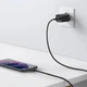 Мережевий зарядний пристрій Комплект Baseus Super Si Quick Charger 1C QC3.0+PD3.0 25W Type-C 3A + кабель Baseus Type-C to Type-C 3A 1м Чорний - изображение 2