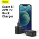 Мережевий зарядний пристрій Baseus 20W Super Si QC PD3.0 20W Type-C 3A Чорний - изображение 9