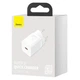 Мережевий зарядний пристрій Baseus 25W Super Si Quick Charger 1C QC3.0+PD3.0 25W Type-C 3A Білий - зображення 12