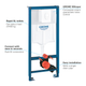 Инсталляция GROHE Rapid SL 38722001 с панелью смыва Skate Air 38505SH0 + унитаз LAUFEN Pro Rimless H8669510000001 с сиденьем Soft Close дюропласт - изображение 9