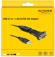 Adapter Delock USB 2.0 Type-A - USB 2.0 Type-A/RS-232 0.8 m Black (4043619662814) - obraz 6