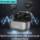 Беспроводные наушники Bluetooth 5.3 черные мини вкладыши с микрофоном для телефона и планшета с кейсом зарядным блютуз tws XO Meteorite - изображение 3