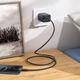 Сетевое зарядное устройство Hoco N56 Fundador PD30W four-port (2USB-A/2C) + кабель Type-C to Type-C Black - изображение 5
