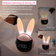 Аккумуляторний нічник-часи VHG F9, Rabbit Alarm Clock and Night Light, Pink - зображення 2