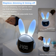 Акумуляторний нічник-годинник VHG F9, Rabbit Alarm Clock and Night Light, Blue - зображення 2