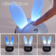 Акумуляторний нічник-годинник VHG F9, Rabbit Alarm Clock and Night Light, Blue - зображення 6