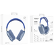 Наушники Bluetooth накладные беспроводные для телефона с микрофоном полноразмерные с поддержкой карты памяти sd блютуз Borofone Blue - изображение 11