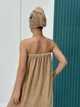 Комплект для бани женский 80х140 Коричневый (П4К-novo-f-sauna-002) - изображение 3