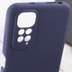 Чохол Silicone Cover Lakshmi Full Camera (AAA) для Xiaomi Redmi Note 11 (Global) / Note 11S Темно-синій / Midnight blue - изображение 6