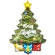 Фольгированный воздушный шар Flexmetal новогодняя Ёлка с надписью Merry Christmas, 109х69 см 17857 - изображение 2