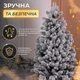 Заснеженная искусственная елка Говерла 1.8 м, премиум, на металлической подставке - изображение 8